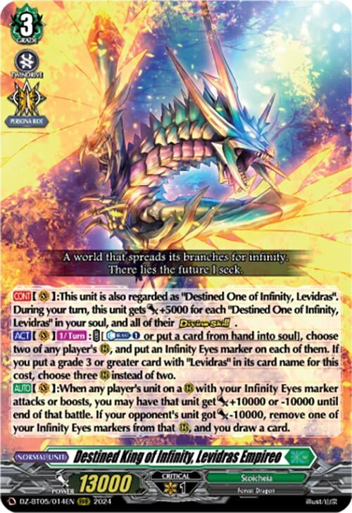 Image for Destined King of Infinity, Levidras Empireo (DZ-BT05: Omniscient Awakening) (DZ-BT05/014EN) - Cardfight Vanguard