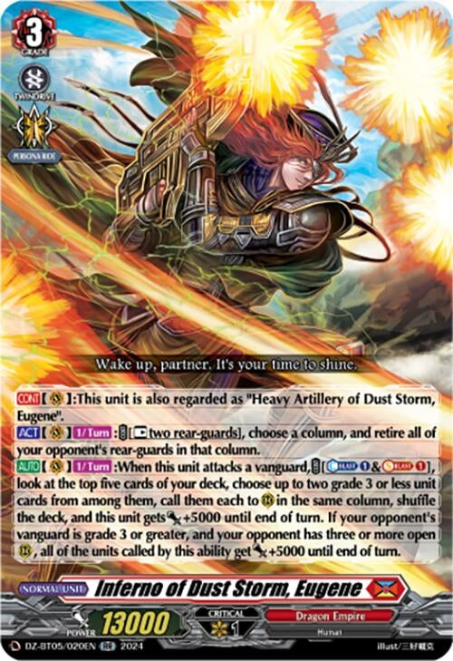 Image for Inferno of Dust Storm, Eugene (DZ-BT05: Omniscient Awakening) (DZ-BT05/020EN) - Cardfight Vanguard