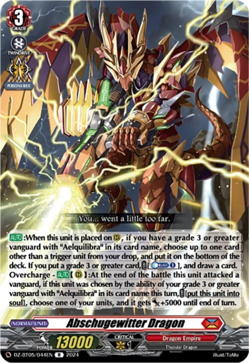 Image for Abschugewitter Dragon (DZ-BT05: Omniscient Awakening) (DZ-BT05/044EN) - Cardfight Vanguard