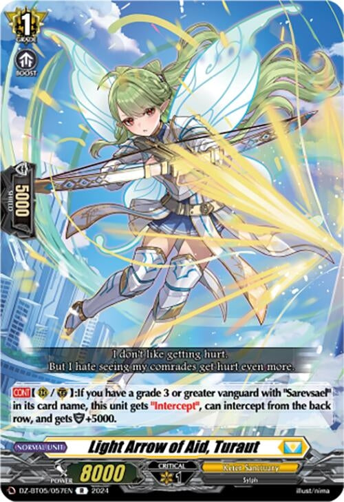 Image for Light Arrow of Aid, Turaut (DZ-BT05: Omniscient Awakening) (DZ-BT05/057EN) - Cardfight Vanguard