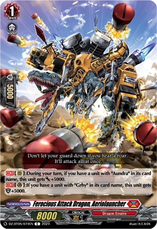 Image for Ferocious Attack Dragon, Aeriolauncher (DZ-BT05: Omniscient Awakening) (DZ-BT05/074EN) - Cardfight Vanguard