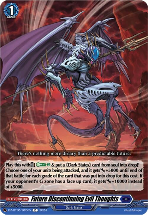 Image for Future Discontinuing Evil Thoughts (DZ-BT05: Omniscient Awakening) (DZ-BT05/085EN) - Cardfight Vanguard