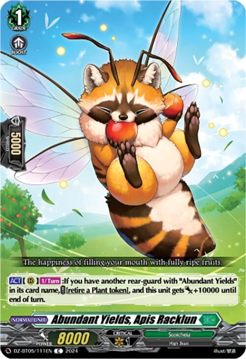 Image for Abundant Yields, Apis Racklun (DZ-BT05: Omniscient Awakening) (DZ-BT05/111EN) - Cardfight Vanguard