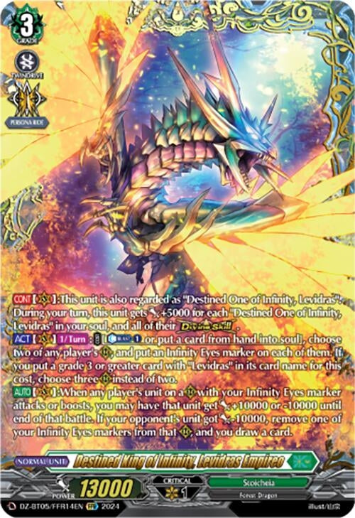 Image for Destined King of Infinity, Levidras Empireo (FFR) (DZ-BT05: Omniscient Awakening) (DZ-BT05/FFR14EN) - Cardfight Vanguard