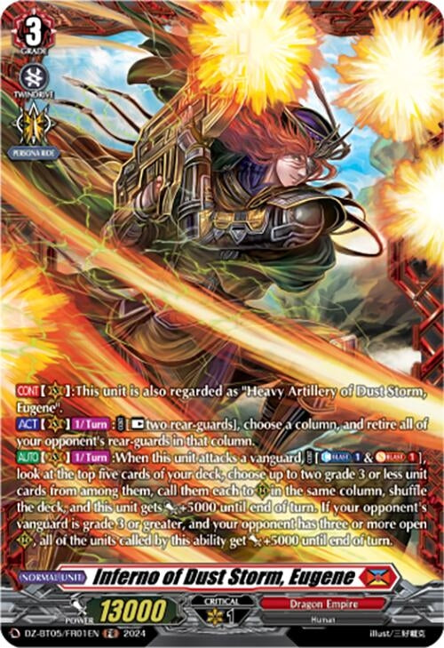 Image for Inferno of Dust Storm, Eugene (FR) (DZ-BT05: Omniscient Awakening) (DZ-BT05/FR01EN) - Cardfight Vanguard