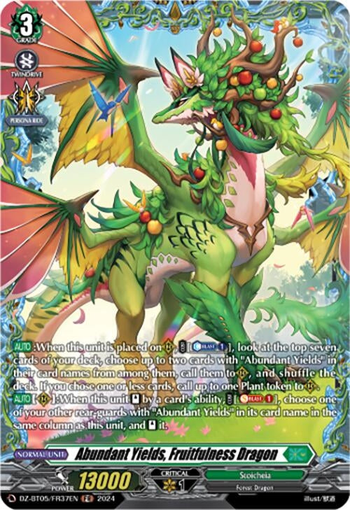 Image for Abundant Yields, Fruitfulness Dragon (FR) (DZ-BT05: Omniscient Awakening) (DZ-BT05/FR37EN) - Cardfight Vanguard