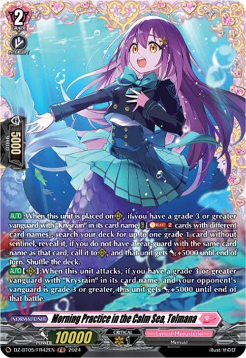 Image for Morning Practice in the Calm Sea, Tolmana (FR) (DZ-BT05: Omniscient Awakening) (DZ-BT05/FR42EN) - Cardfight Vanguard