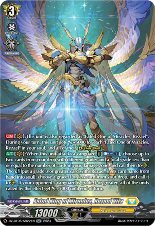 Image for Fated King of Miracles, Rezael Vita (SR) (DZ-BT05: Omniscient Awakening) (DZ-BT05/SR22EN) - Cardfight Vanguard