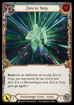 Zero to Sixty (Blue) (Normal) - Arcane Rising - Unlimited (Common) [ARC-U-ARC028]