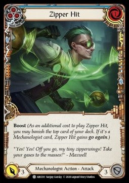 Zipper Hit (Blue) (Normal) - Arcane Rising - Unlimited (Common) [ARC-U-ARC031]