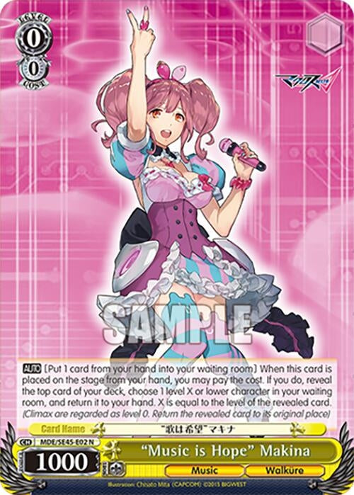 Image for "Music is Hope" Makina (MACROSS Delta Premium Booster) (MDE/SE45E02 N) - Weiss Schwarz