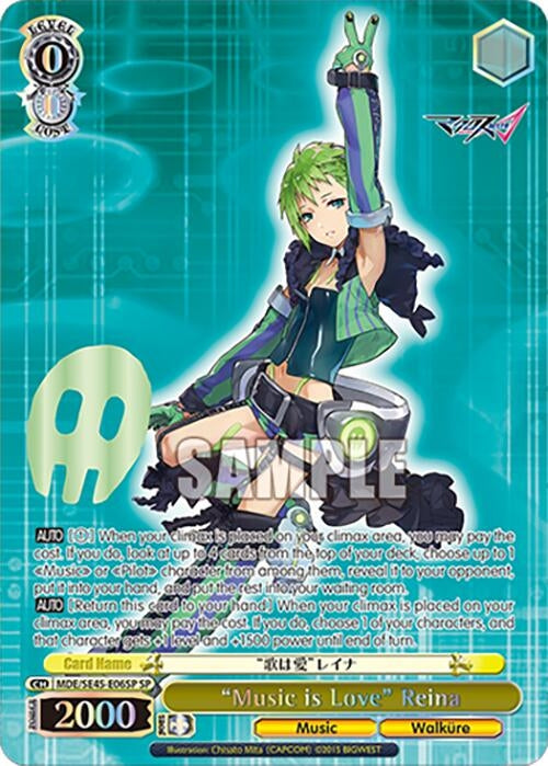 Image for "Music is Love" Reina (SP) (MACROSS Delta Premium Booster) (MDE/SE45E06SP SP) - Weiss Schwarz