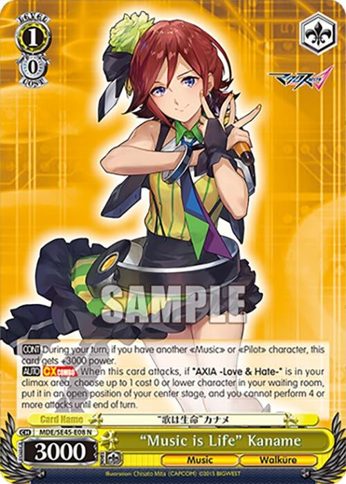 Image for "Music is Life" Kaname (MACROSS Delta Premium Booster) (MDE/SE45E08 N) - Weiss Schwarz