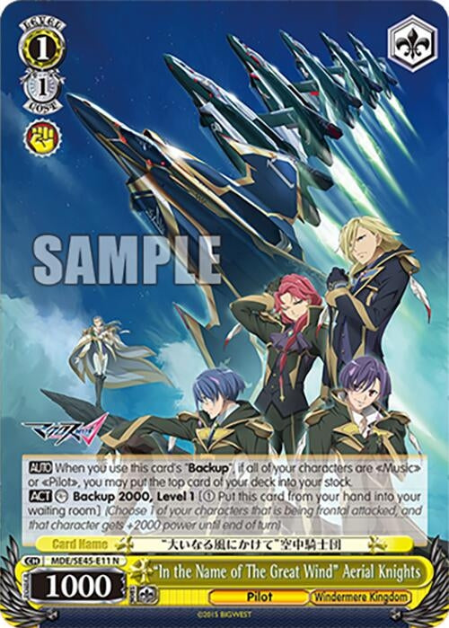 Image for "In the Name of The Great Wind" Aerial Knights (MACROSS Delta Premium Booster) (MDE/SE45E11 N) - Weiss Schwarz
