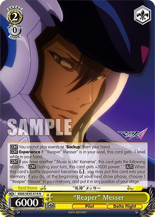 Image for "Reaper" Messer (MACROSS Delta Premium Booster) (MDE/SE45E14 N) - Weiss Schwarz