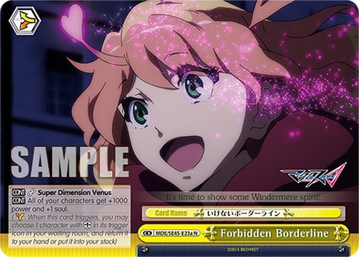 Image for Forbidden Borderline (A) (MACROSS Delta Premium Booster) (MDE/SE45E23a N) - Weiss Schwarz