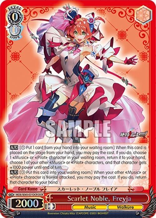 Image for Scarlet Noble, Freyja (DCR) (MACROSS Delta Premium Booster) (MDE/SE45E31DCR DCR) - Weiss Schwarz