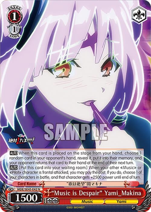 Image for "Music is Despair" Yami_Makina (MACROSS Delta Premium Booster) (MDE/SE45E42 N) - Weiss Schwarz
