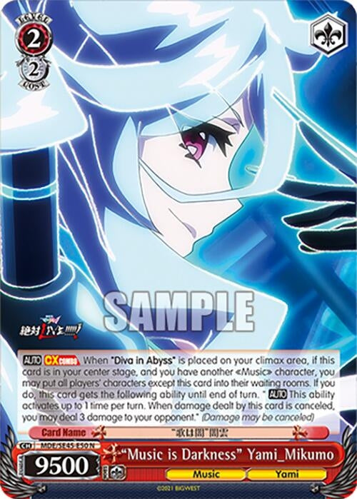 Image for "Music is Darkness" Yami_Mikumo (MACROSS Delta Premium Booster) (MDE/SE45E50 N) - Weiss Schwarz