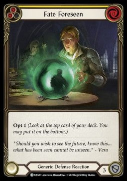 Fate Foreseen (Yellow) (Normal) - Arcane Rising - Unlimited (Common) [ARC-U-ARC201]