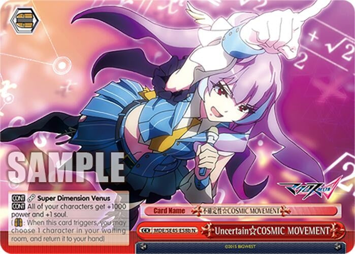 Image for Uncertain COSMIC MOVEMENT (B) (MACROSS Delta Premium Booster) (MDE/SE45E58b N) - Weiss Schwarz