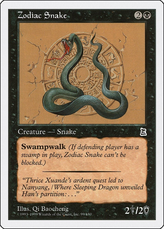 Image for Zodiac Snake (Portal Three Kingdoms) (99) - Magic: The Gathering