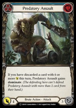 Predatory Assault (Blue) (Normal) - Crucible of War - Unlimited (Common) [CRU-U-CRU015]