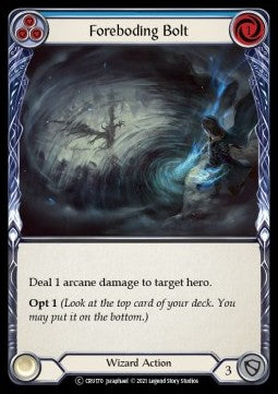 Foreboding Bolt (Blue) (Normal) - Crucible of War - Unlimited (Common) [CRU-U-CRU170]