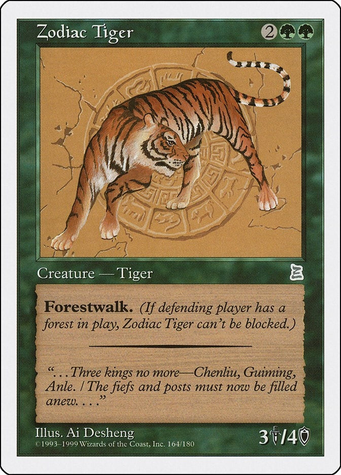 Image for Zodiac Tiger (Portal Three Kingdoms) (164) - Magic: The Gathering