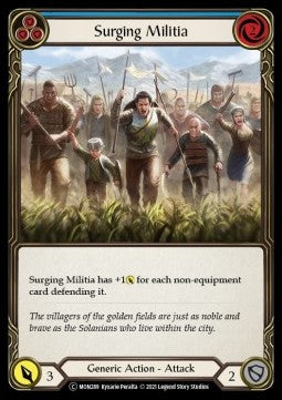 Surging Militia (Blue) (Normal) - Monarch - Unlimited (Common) [MON-U-MON289]