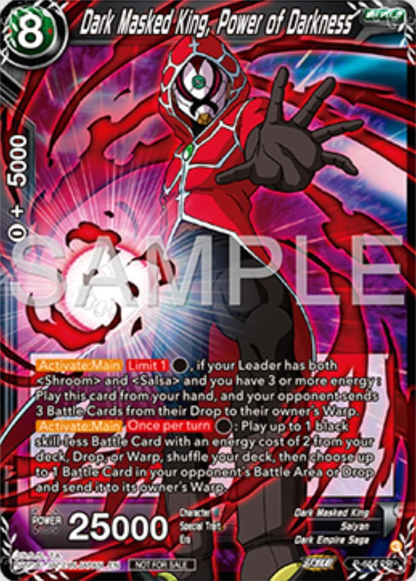 Image for Dark Masked King, Power of Darkness (Tournament Promotion Cards) (P-654) - Dragon Ball Super: Masters