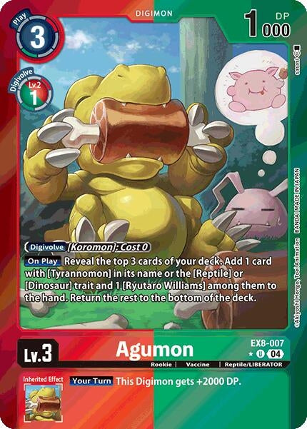 Image for Agumon - EX8-007 (Limited Foil) (EX8-007 U)