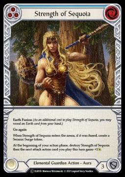 Strength of Sequoia (Blue) (Normal) - Tales of Aria - Unlimited (Common) [ELE-U-ELE030]