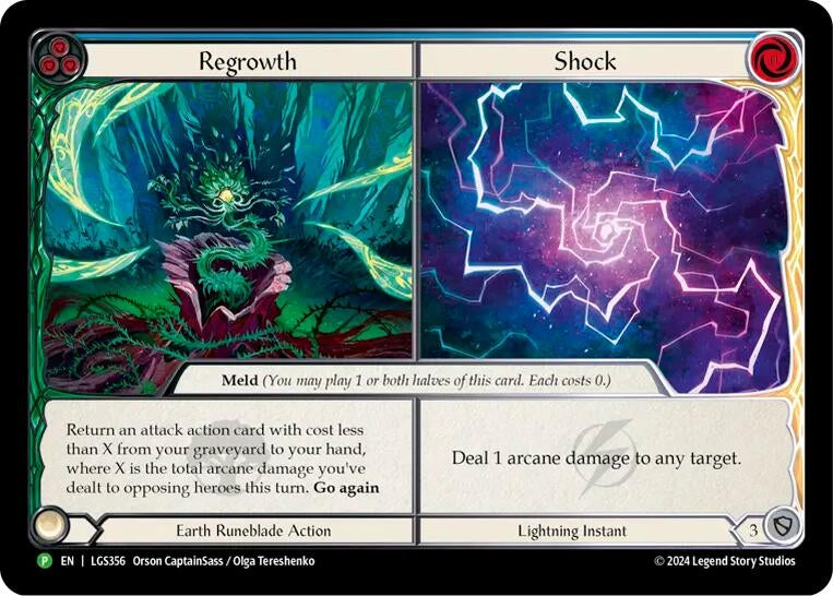 Image for Regrowth // Shock - LGS356 (Flesh and Blood: Promo Cards) (LGS356) - Flesh and Blood TCG