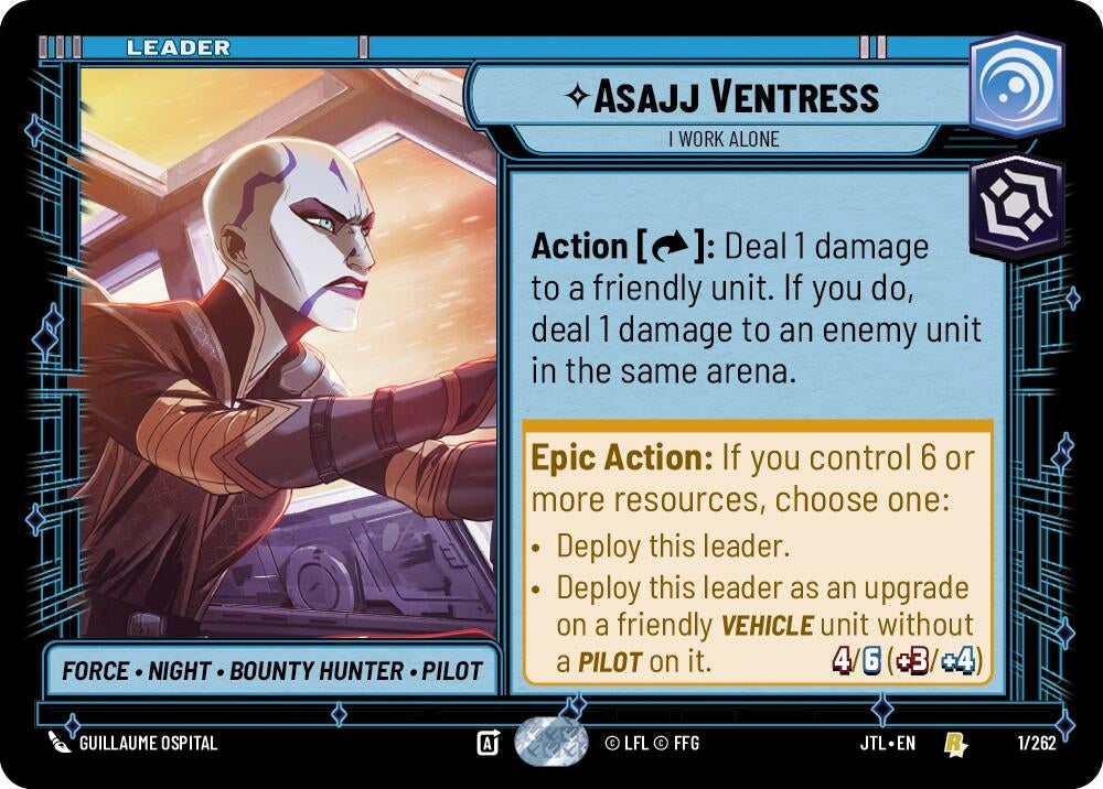Image for Asajj Ventress - I Work Alone (Jump to Lightspeed) (001/262) - Star Wars: Unlimited