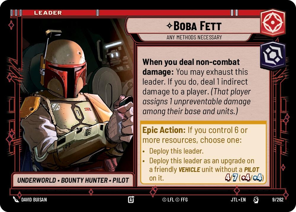 Image for Boba Fett - Any Methods Necessary (Jump to Lightspeed) (009/262) - Star Wars: Unlimited