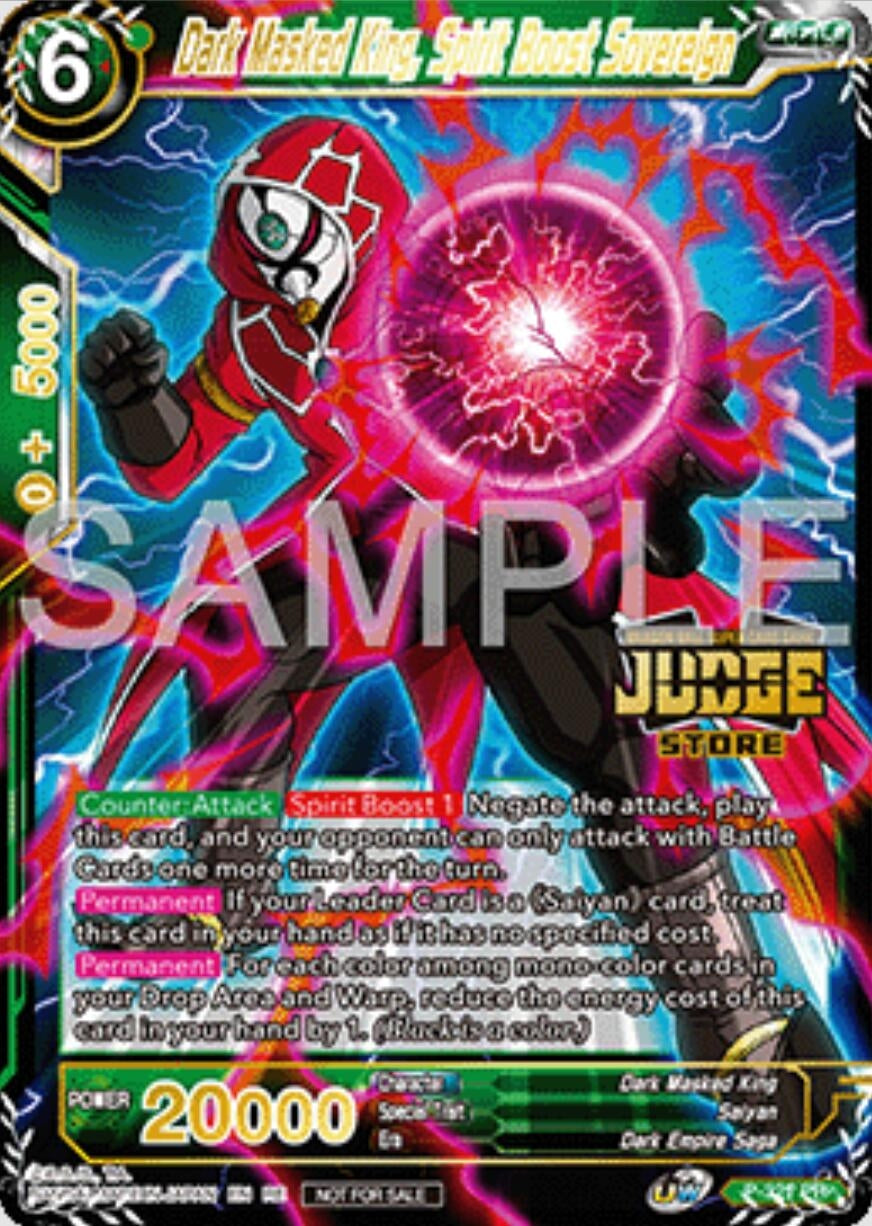 Image for Dark Masked King, Spirit Boost Sovereign (Judge Pack Vol.16) (Store) (Judge Promotion Cards) (P-321) - Dragon Ball Super: Masters
