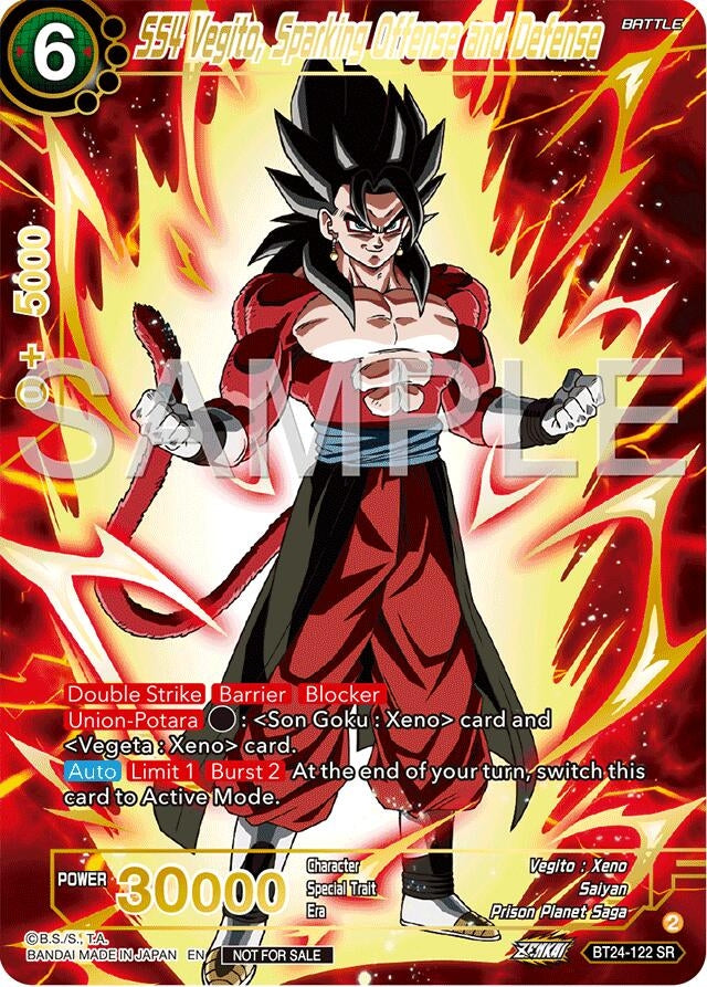 Image for SS4 Vegito, Sparking Offense and Defense (Championship 2024 Finals Pack) (Gold Stamped) (Tournament Promotion Cards) (BT24-122) - Dragon Ball Super: Masters