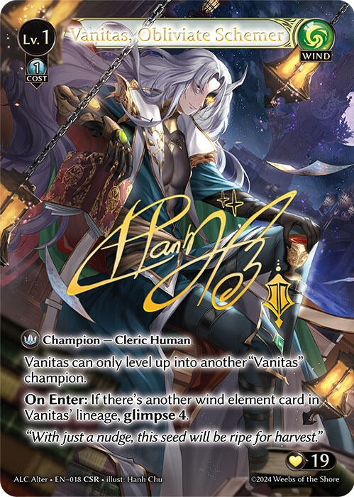 Image for Vanitas, Obliviate Schemer (CSR) (Alchemical Revolution Alter Edition) (018) - Grand Archive TCG