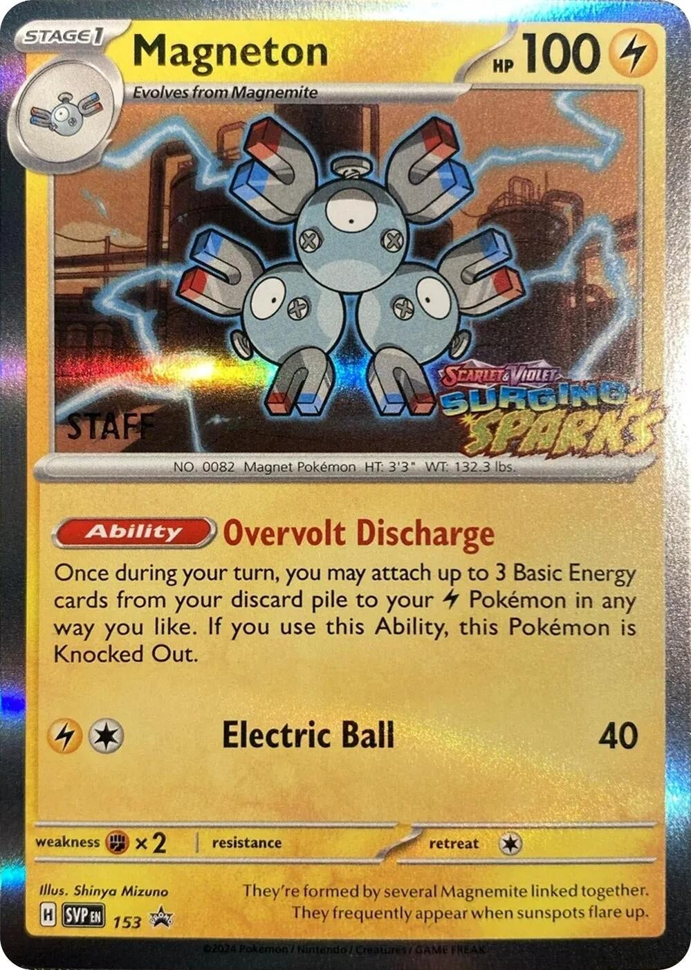 Image for Magneton - 153 (Staff) (SV: Scarlet & Violet Promo Cards) (153) - Pokemon