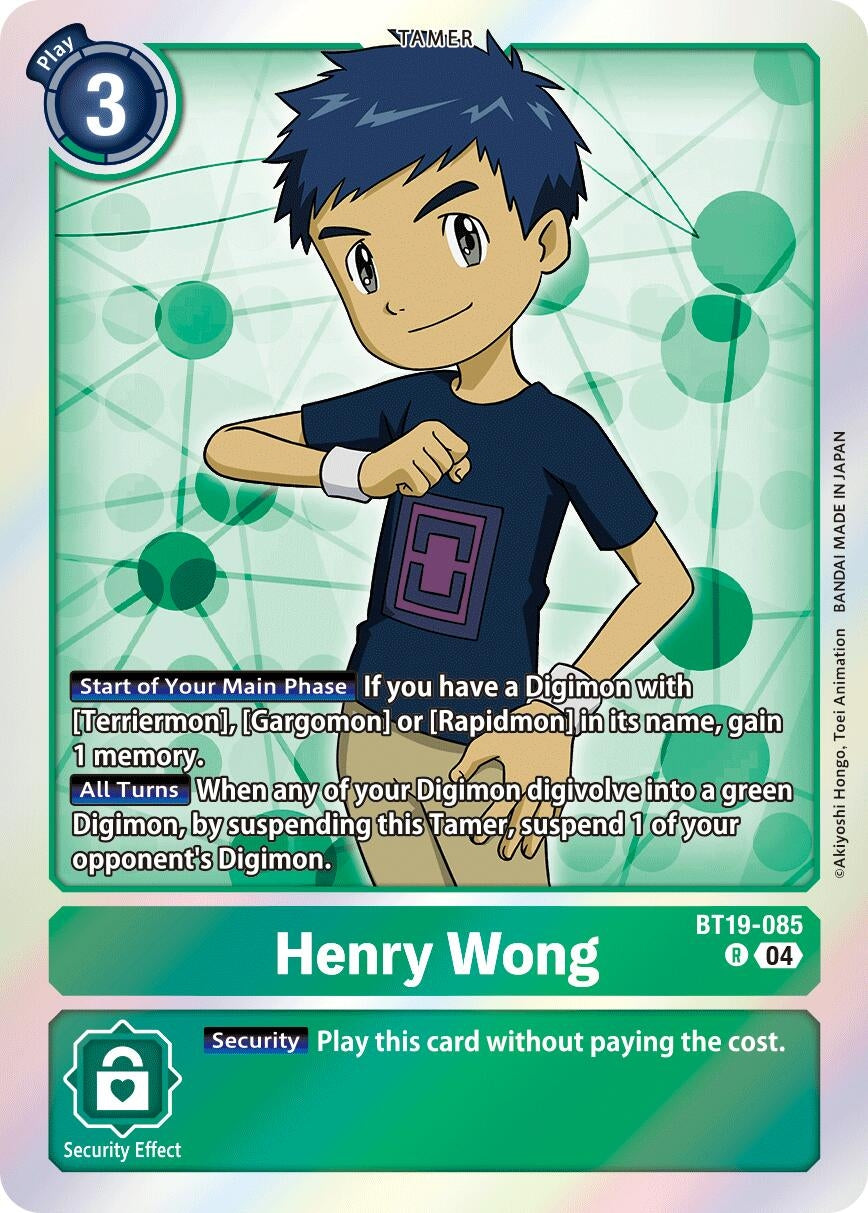 Image for Henry Wong (BT19-20) (BT19-085 R) - Digimon Card Game