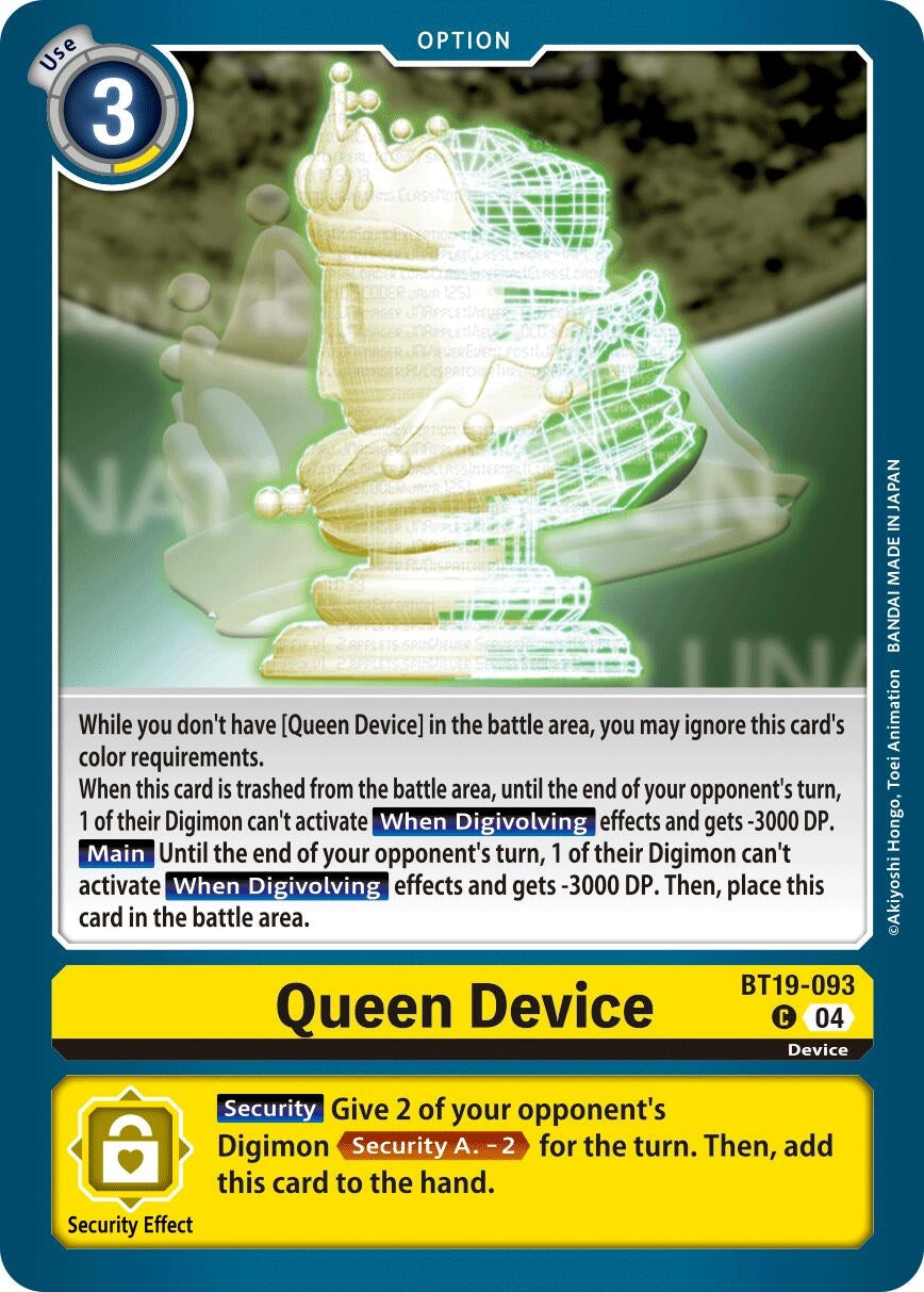 Image for Queen Device (BT19-20) (BT19-093 C) - Digimon Card Game