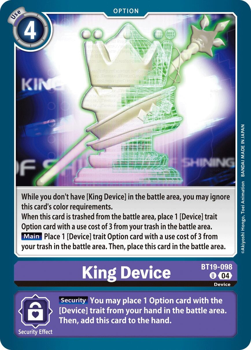 Image for King Device (BT19-20) (BT19-098 U) - Digimon Card Game