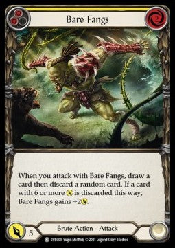 Bare Fangs (Yellow) (Regular) - Everfest - First (Common) [EVR-F-009]