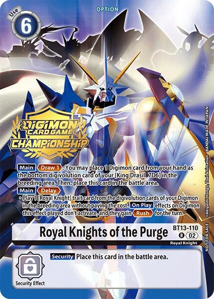 Image for Royal Knights of the Purge (Championship 2024 Gold Stamp Card Set) (BT13) (BT13-110 R)