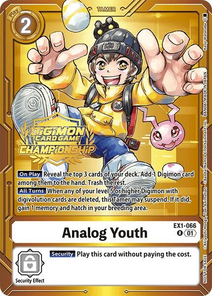 Image for Analog Youth (Championship 2024 Tamers Pack) (EX1-066 R) [Classic Collection] - Digimon Card Game