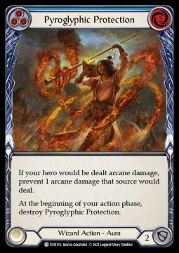 Pyroglyphic Protection (Blue) (Regular) - Everfest - First (Common) [EVR-F-133]