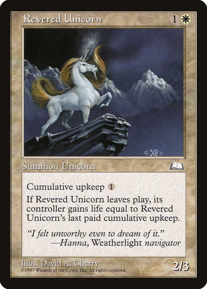 Image for Revered Unicorn (Weatherlight) - Magic: The Gathering