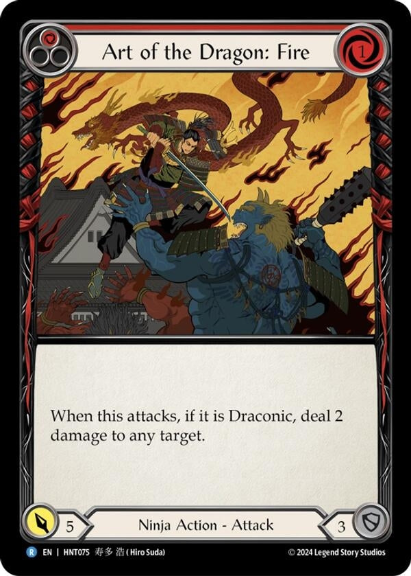 Image for Art of the Dragon: Fire (The Hunted) (HNT075) - Flesh and Blood TCG