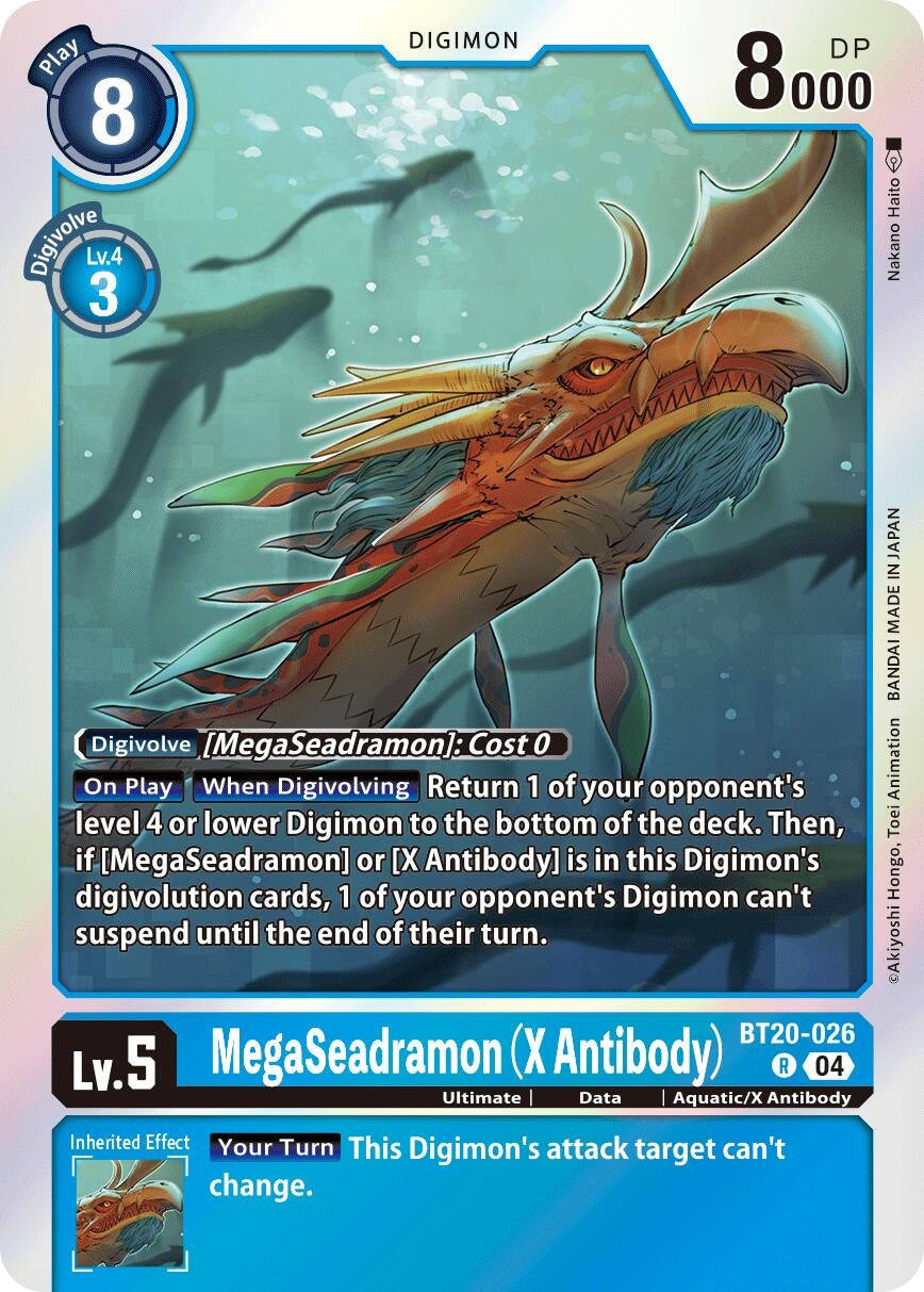Image for MegaSeadramon (X Antibody) (BT19-20) (BT20-026 R) - Digimon Card Game